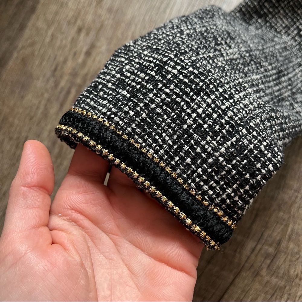 Maison Scotch Studded Frayed Bohemian Tweed Blazer - small - Picture 9 of 14